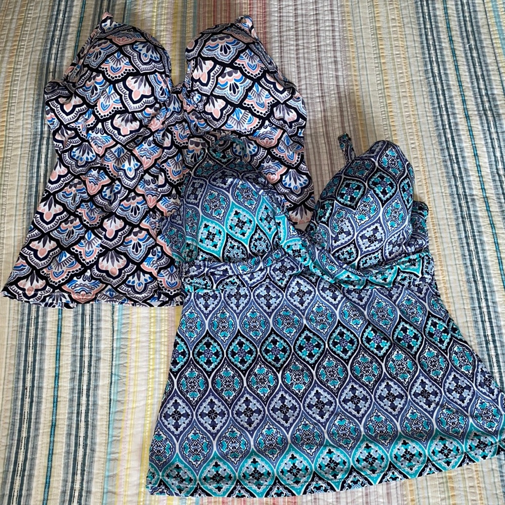 Bundle of two tankini tops, size 10 Leilani, like new condition!